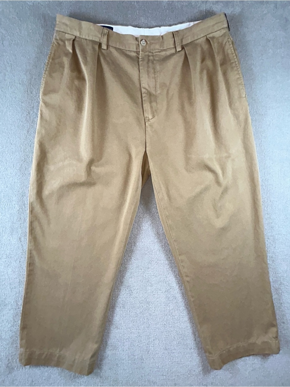 Polo Ralph Lauren Andrew Pant Mens 38 Tan Pleated Classic Chino Khaki Pants